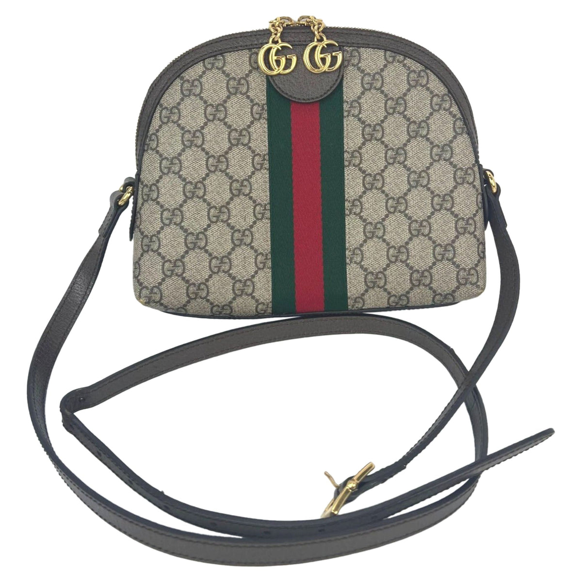 Ophidia Dome Shoulder Bag GG Coated Canvas Small