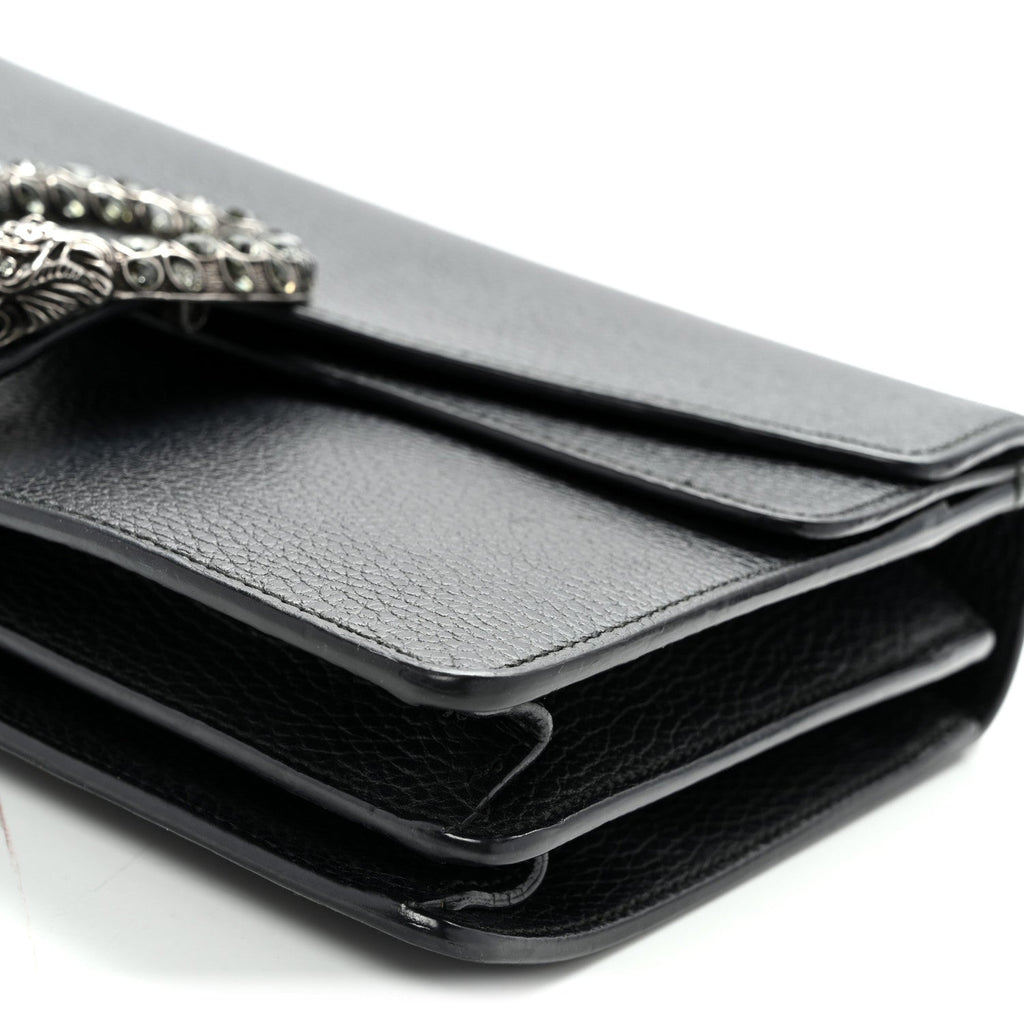 Pebbled Calfskin Small Dionysus Shoulder Bag Black