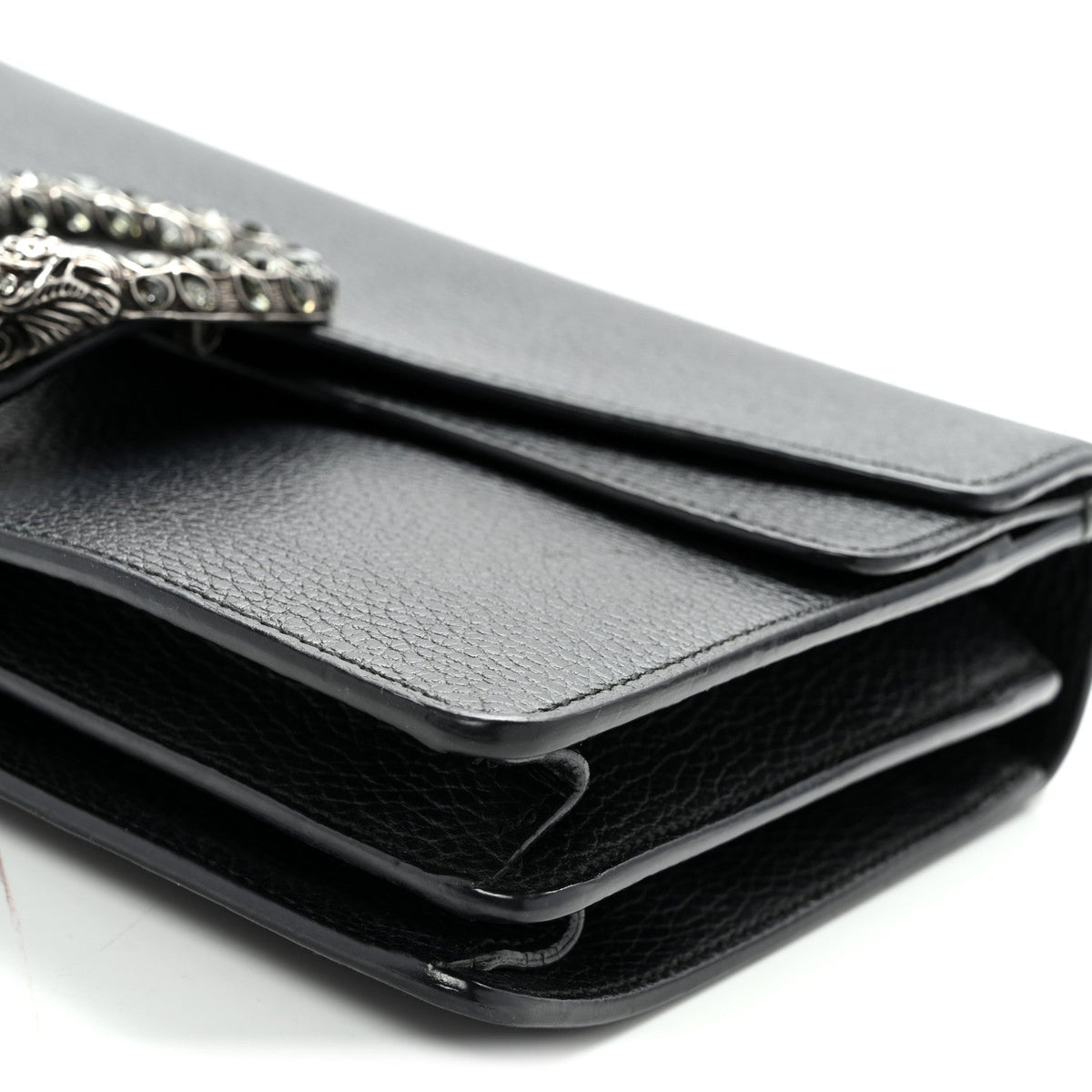 Pebbled Calfskin Small Dionysus Shoulder Bag Black