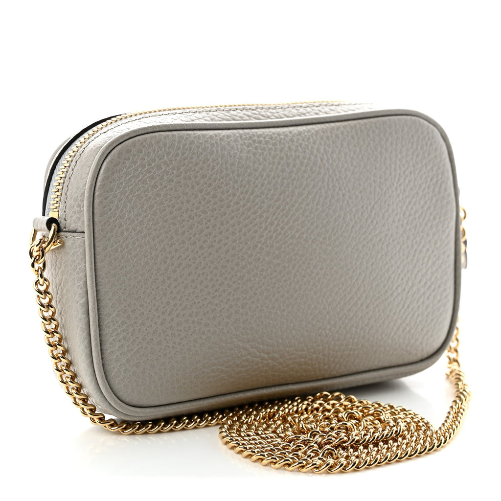 Dollar Calfskin Super Mini GG Marmont Chain Shoulder Bag Deep Grey