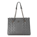 Calfskin Matelasse Aria Medium GG Marmont Shoulder Tote  Deep Grey