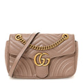 Calfskin Matelasse Small GG Marmont Shoulder Bag Porcelain Rose