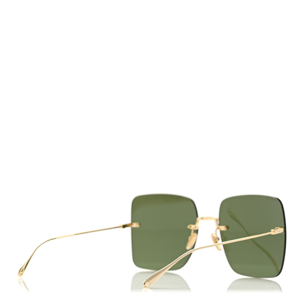Acetate Detachable Charm Square Frame Sunglasses GG1147S Green