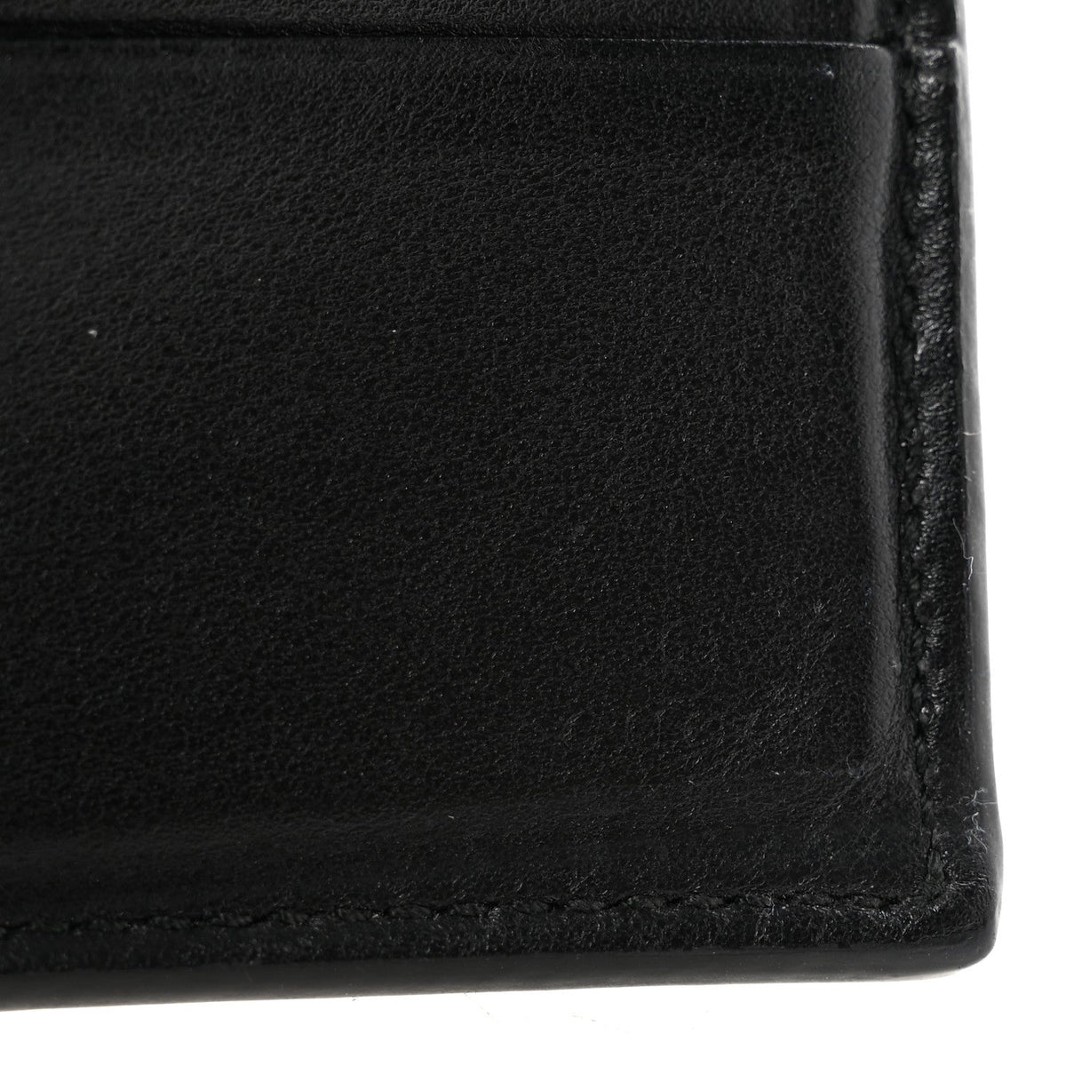 Plutone Calfskin Logo Bi-Fold Wallet Black