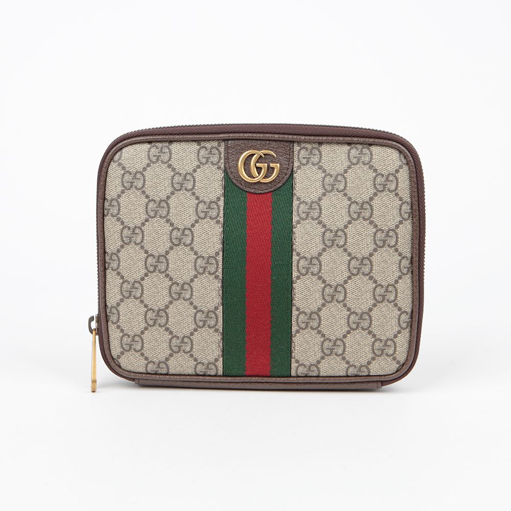 Ophidia Double Zip Crossbody Bag GG Coated Canvas Small
