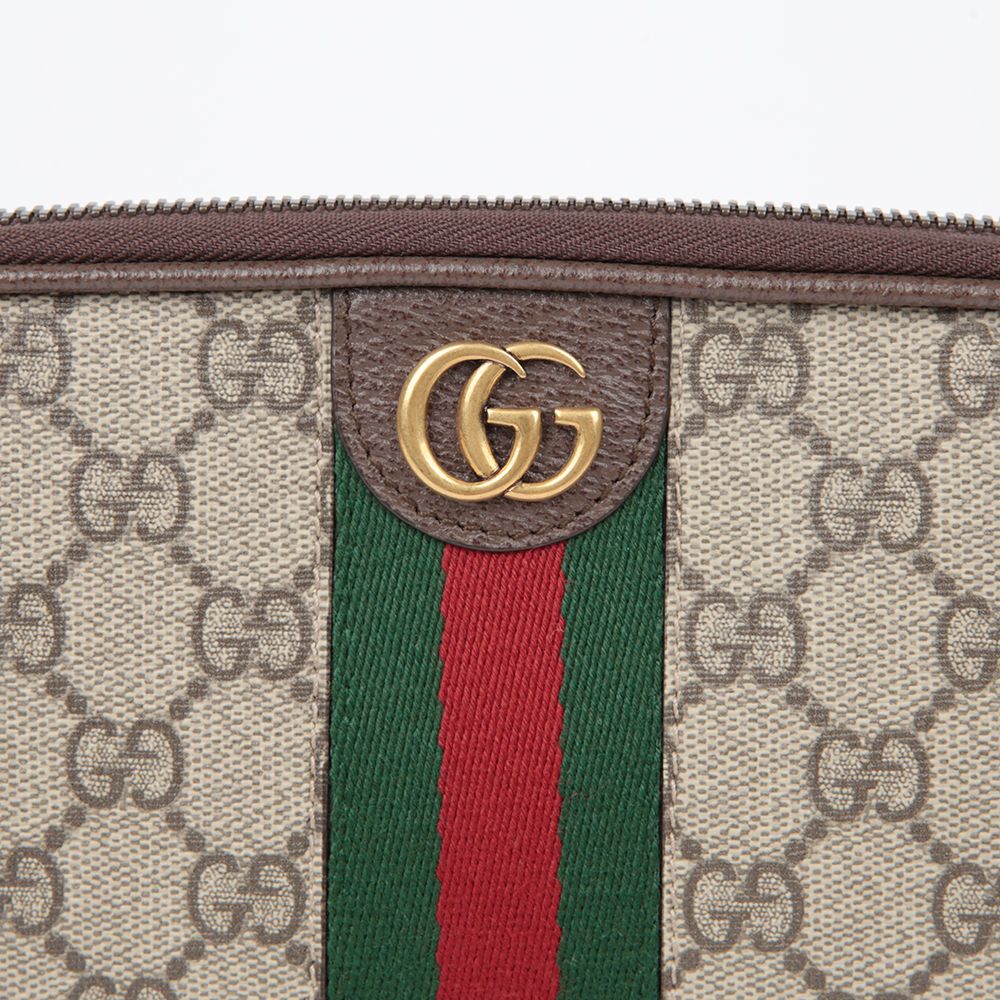 Ophidia Double Zip Crossbody Bag GG Coated Canvas Small