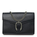 Calfskin Mini Dionysus Chain Wallet Black