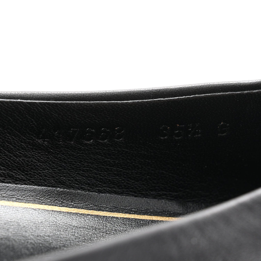 Calfskin Bayadere Bee Ballerina Flats 35.5 Black