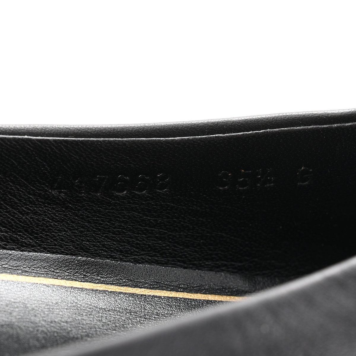 Calfskin Bayadere Bee Ballerina Flats 35.5 Black