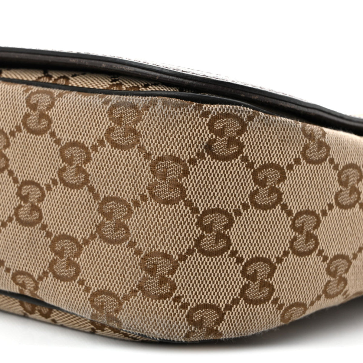 Monogram Flap Messenger Bag Beige Dark Brown