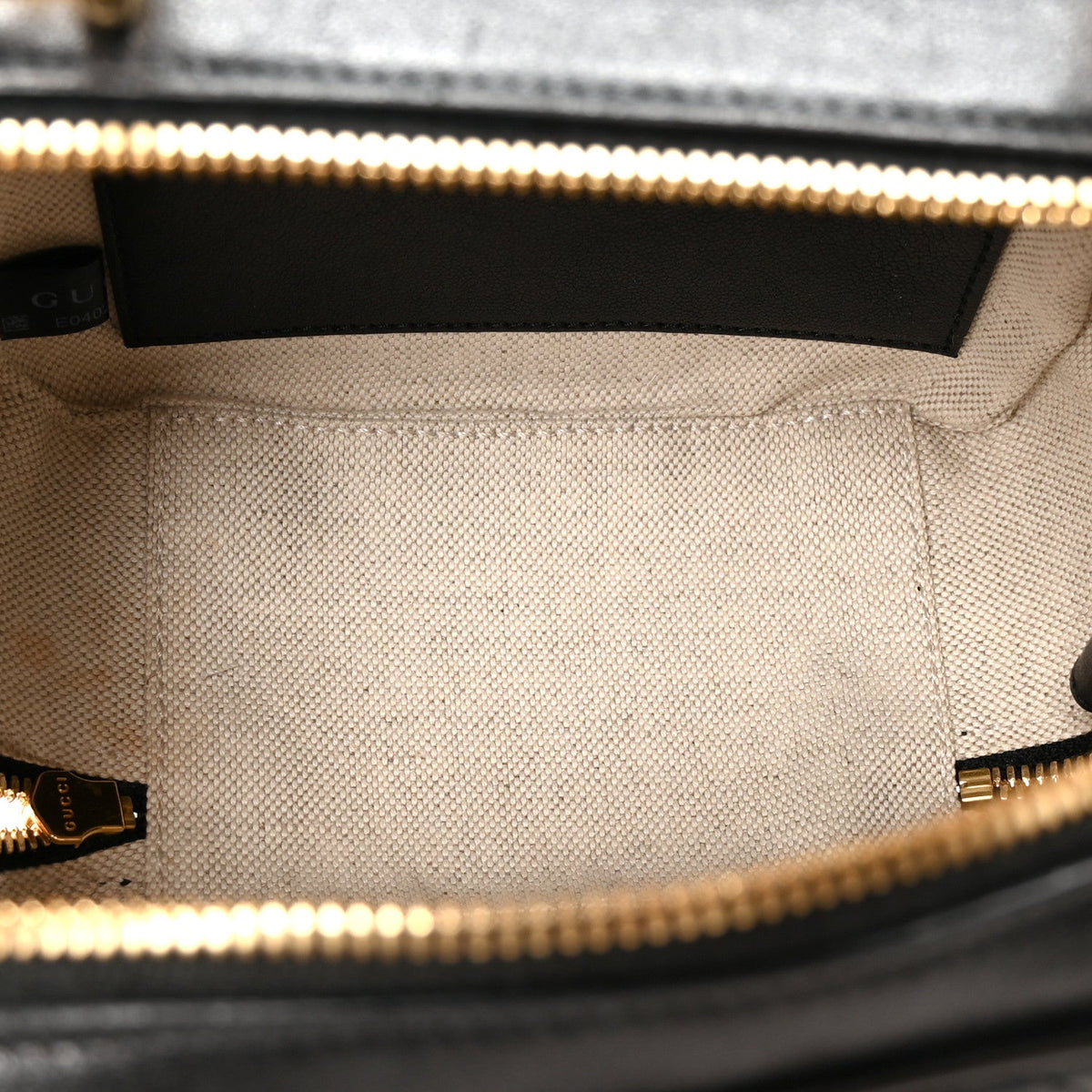 Sakai Be Green Calfskin Diagonal Stitched Blondie Top Handle Bag Black