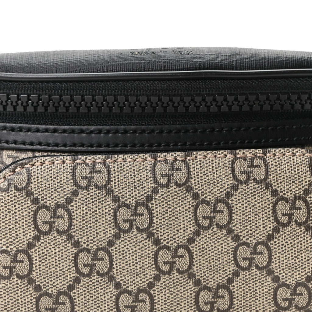 GG Supreme Monogram Belt Bag Black