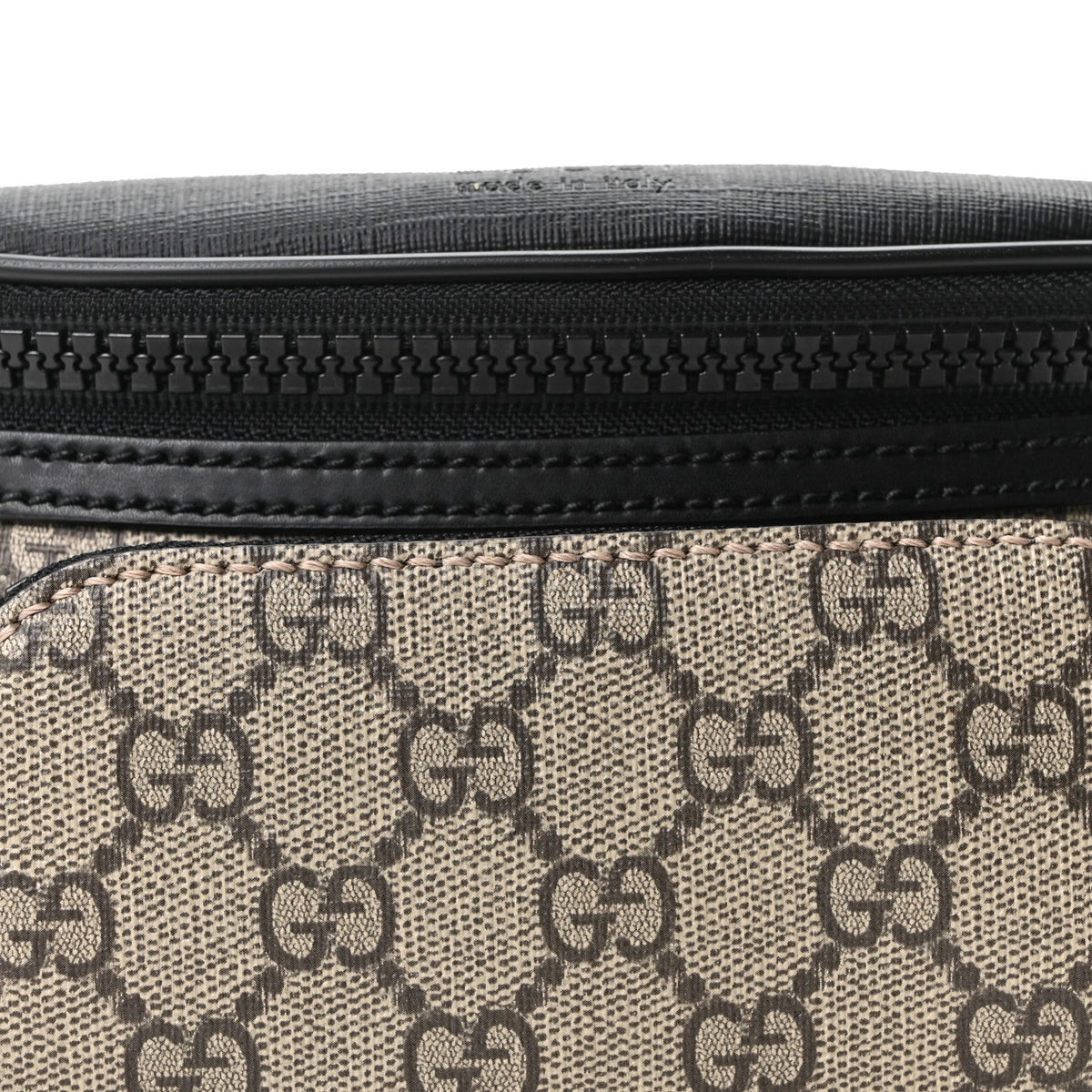 GG Supreme Monogram Belt Bag Black