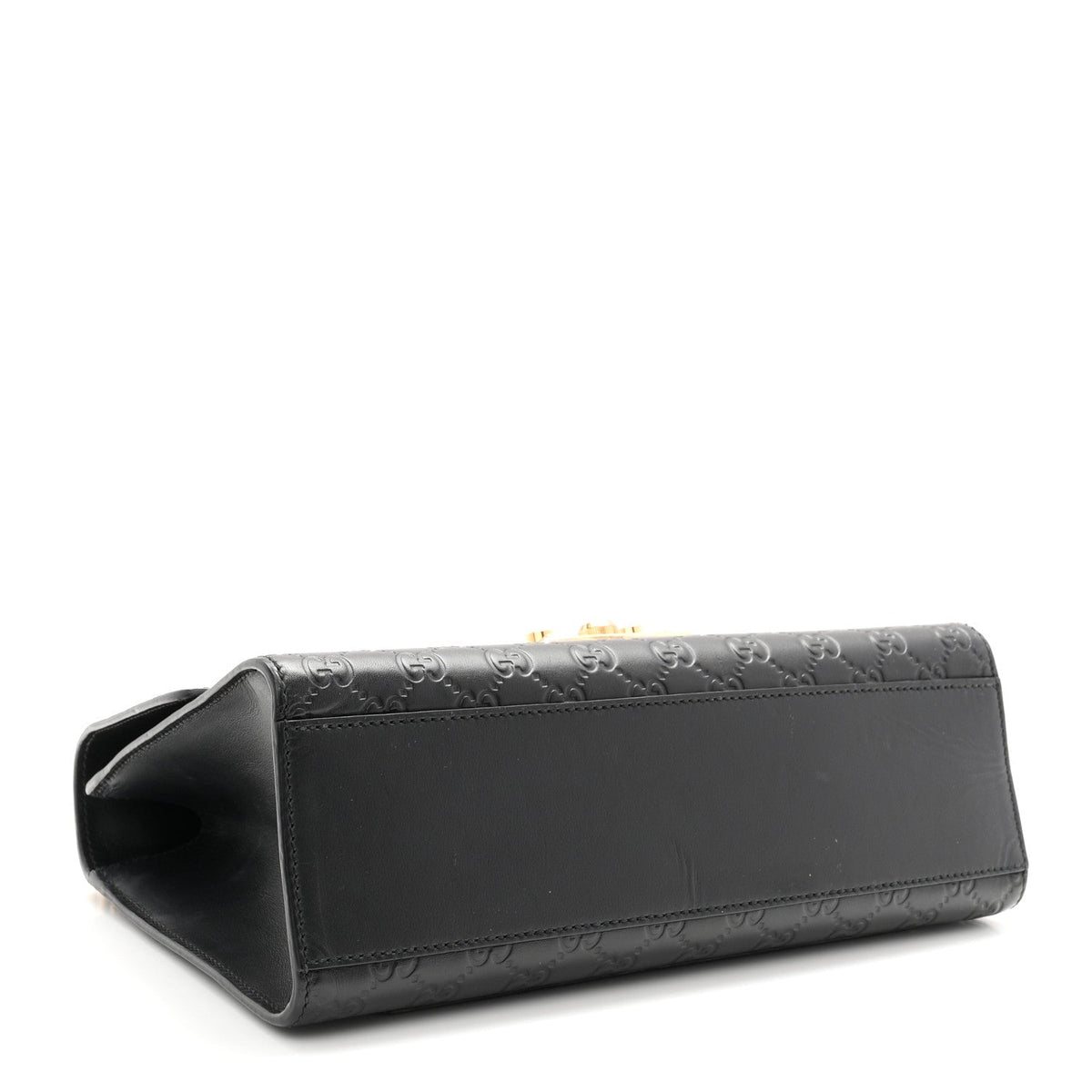 Guccissima Medium Padlock Shoulder Bag Black