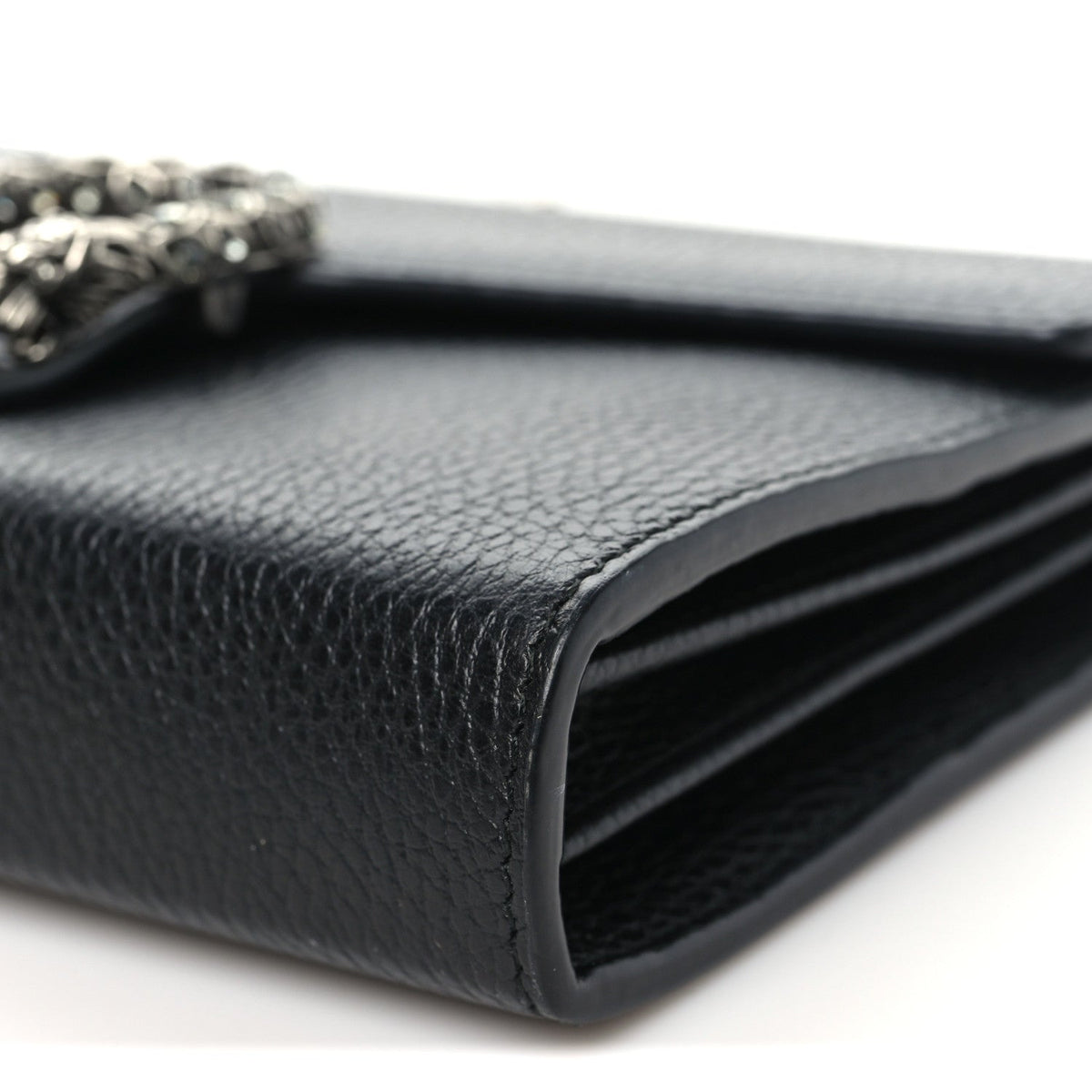 Calfskin Mini Dionysus Chain Wallet Black