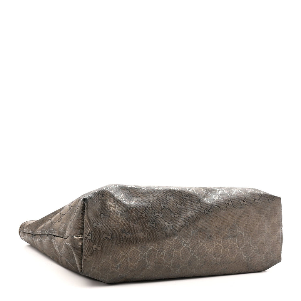 Imprime Monogram Medium Zippered Shopping Tote Pewter
