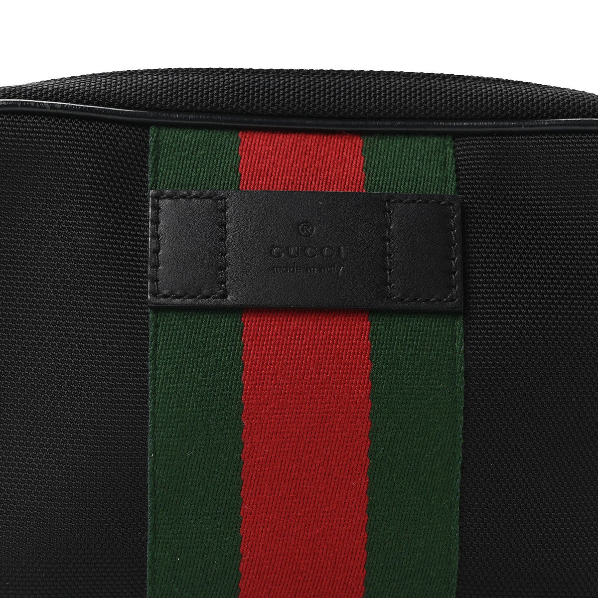 Canvas Web Slim Belt Bag Black