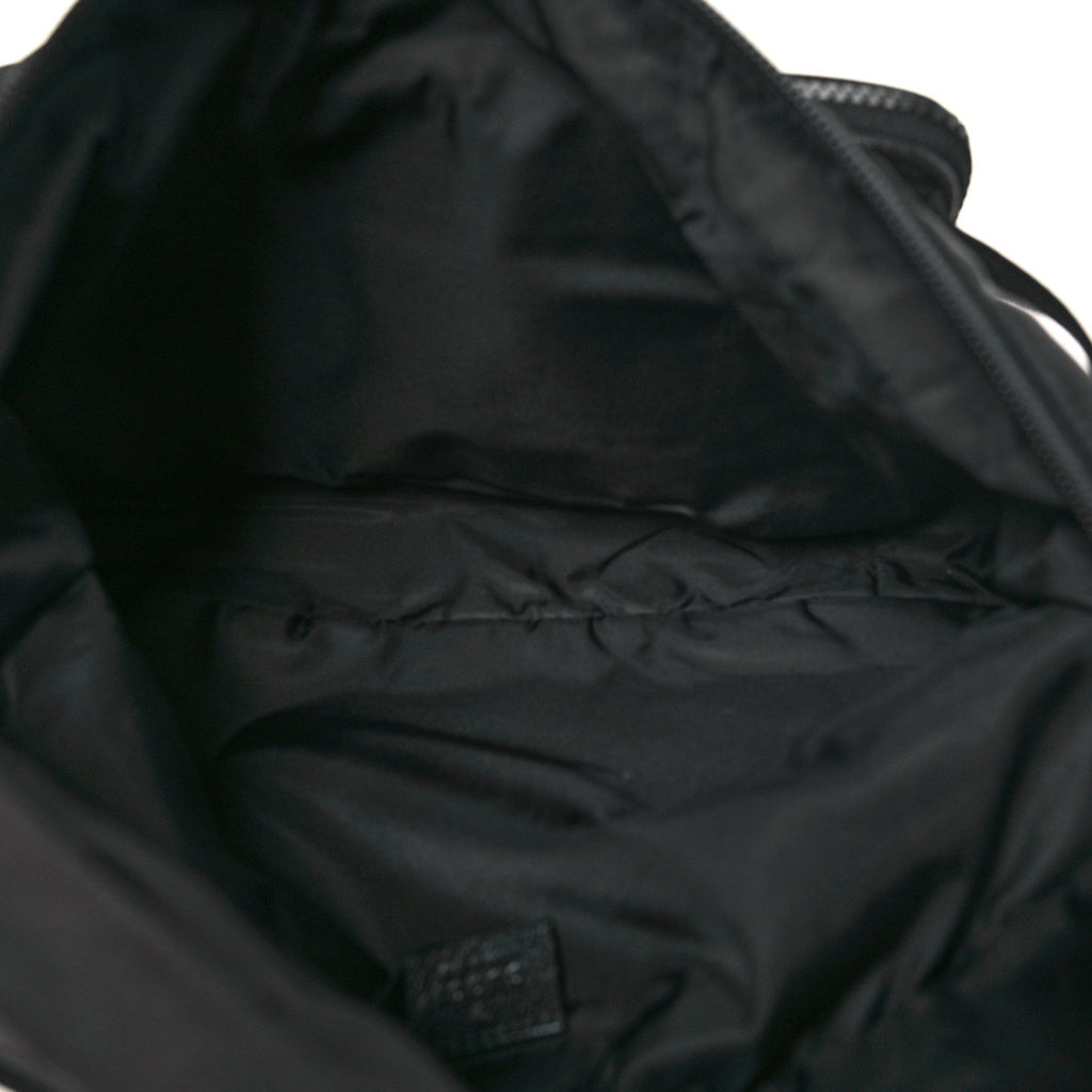 Nylon Retro Patch Convertible Belt Bag Black
