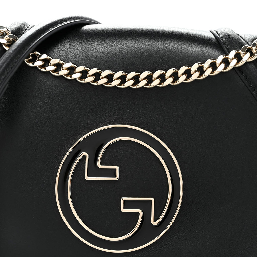 Calfskin Blondie Medium Shoulder Bag Black
