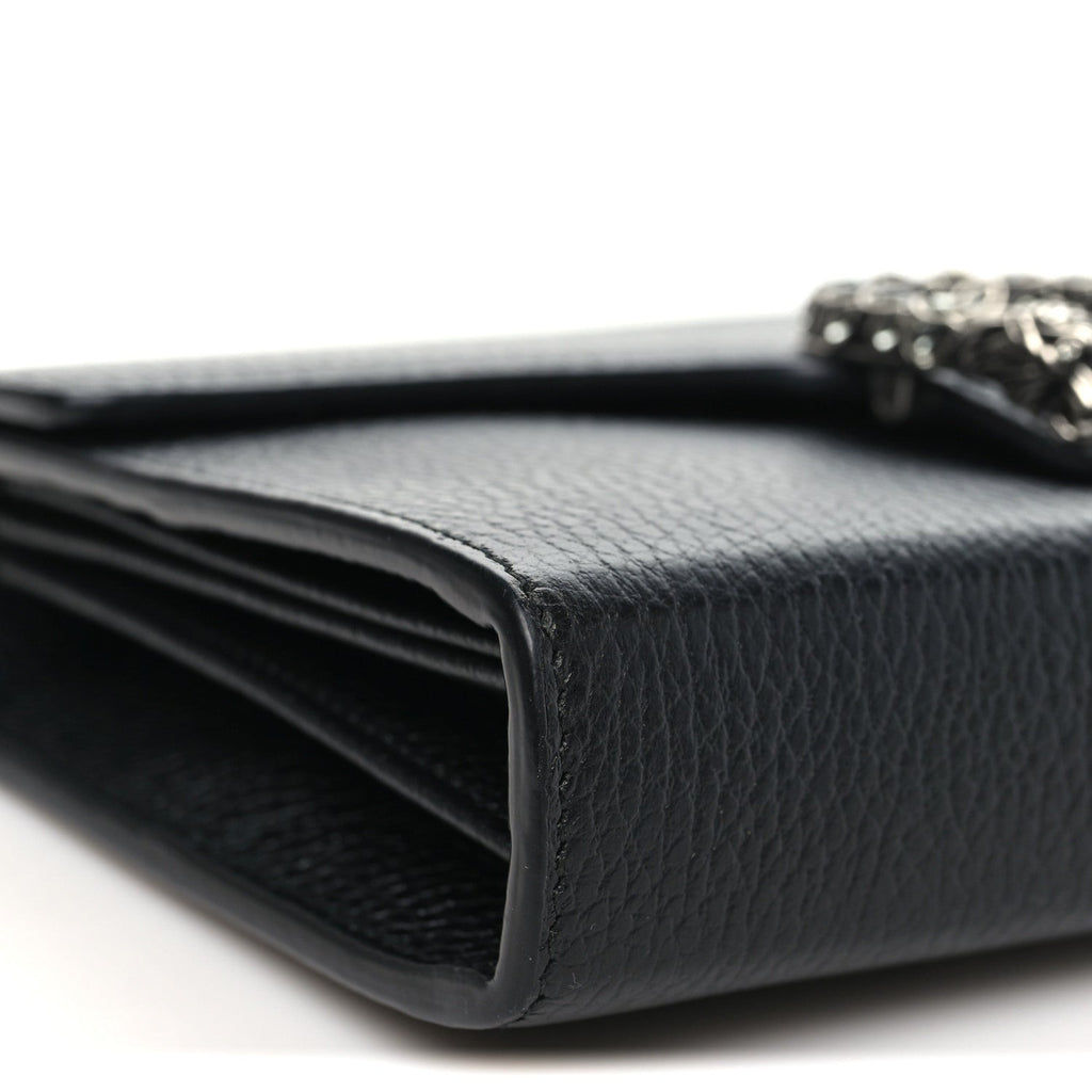 Calfskin Mini Dionysus Chain Wallet Black