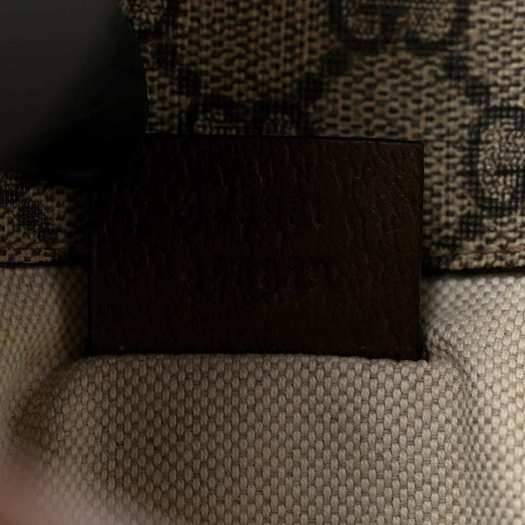 GG Supreme Monogram Neo Vintage Web Belt Bag Brown