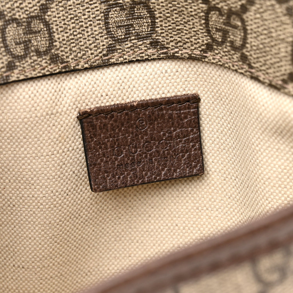 GG Supreme Monogram Neo Vintage Web Belt Bag Brown