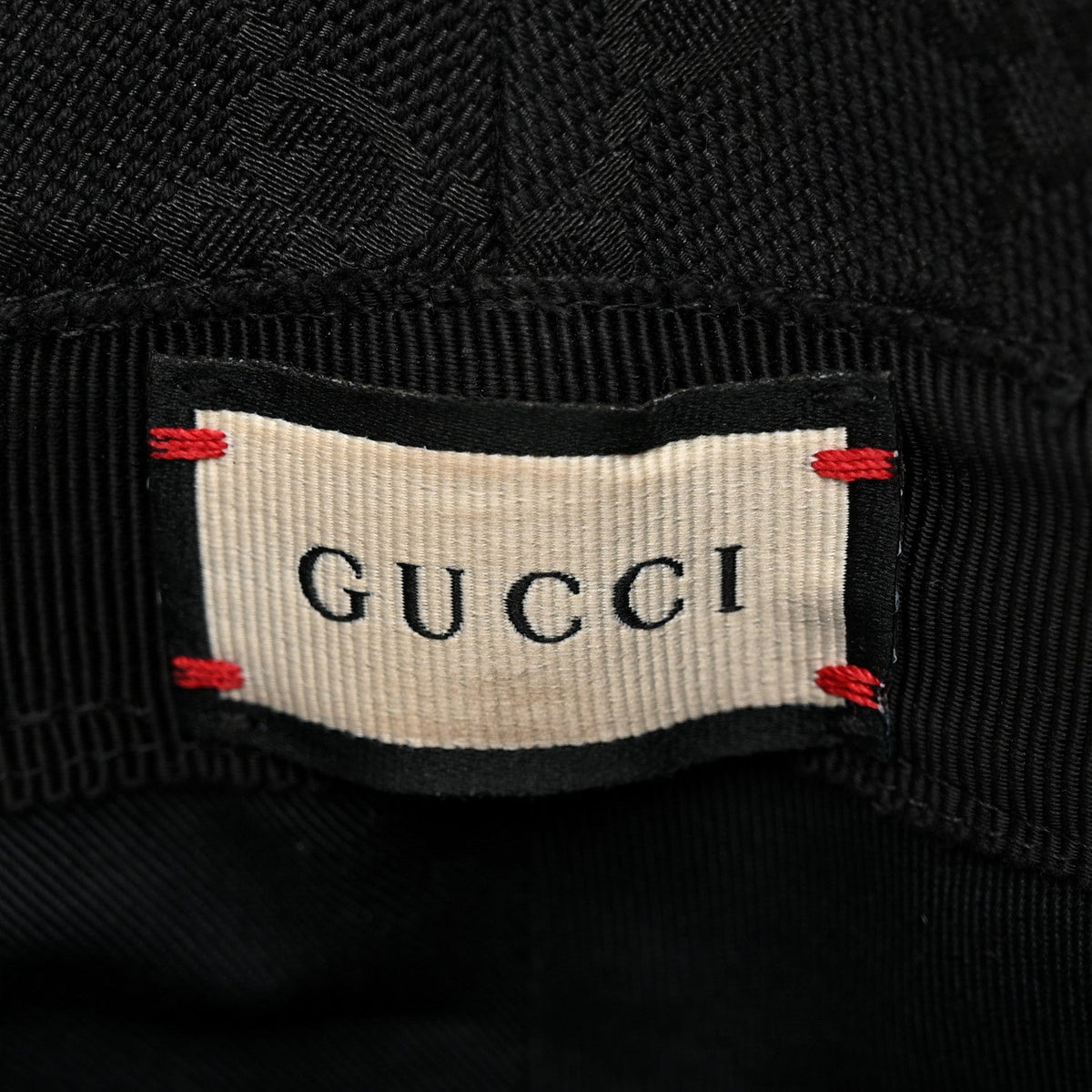Monogram Textured Dollar Calfskin GG Jago Bucket Hat XL Black