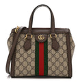 GG Supreme Monogram Small Ophidia Tote Bag Brown