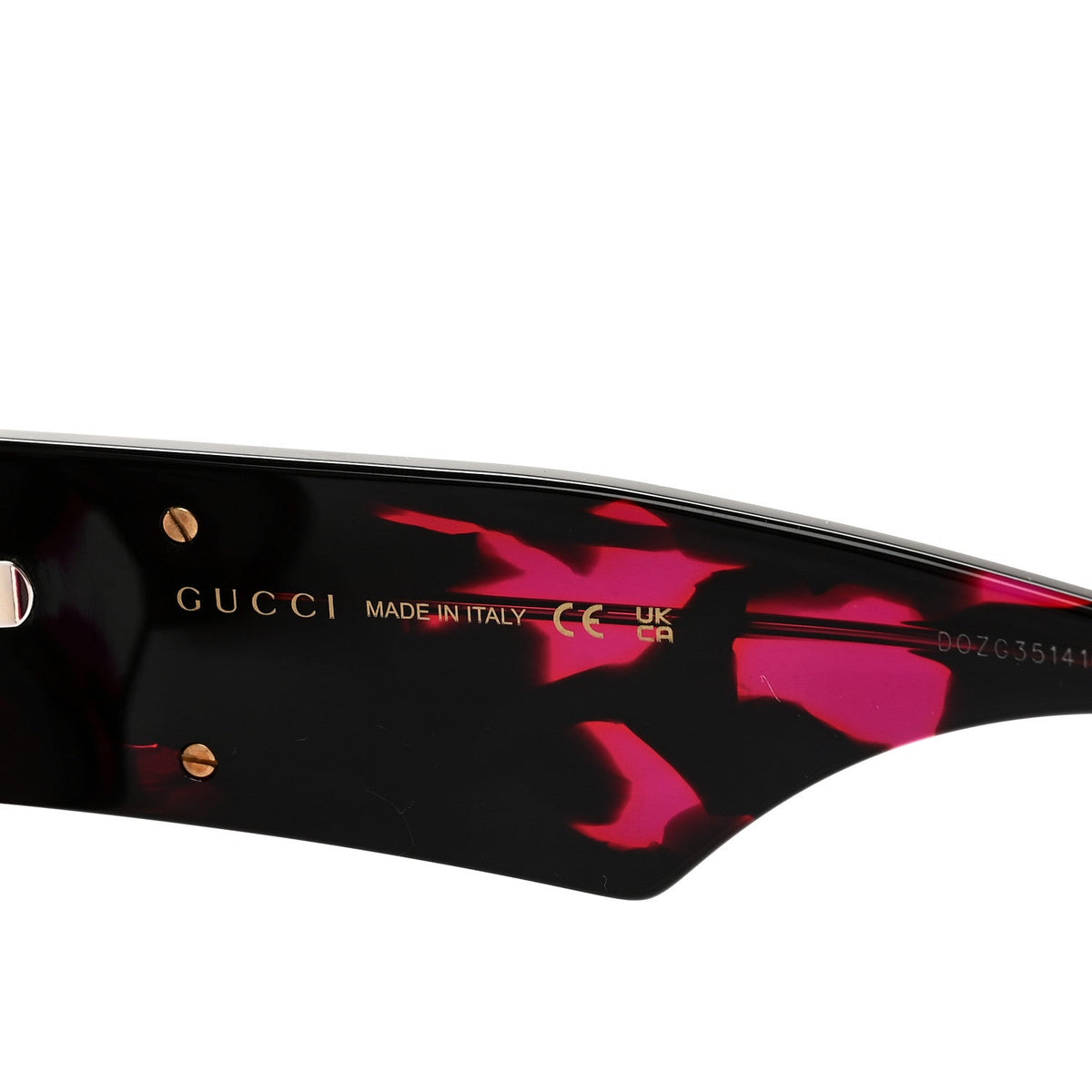 Acetate Square Frame Sunglasses GG0956S Black Pink
