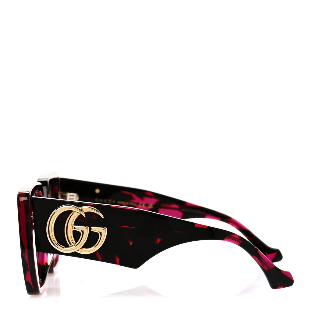 Acetate Square Frame Sunglasses GG0956S Black Pink