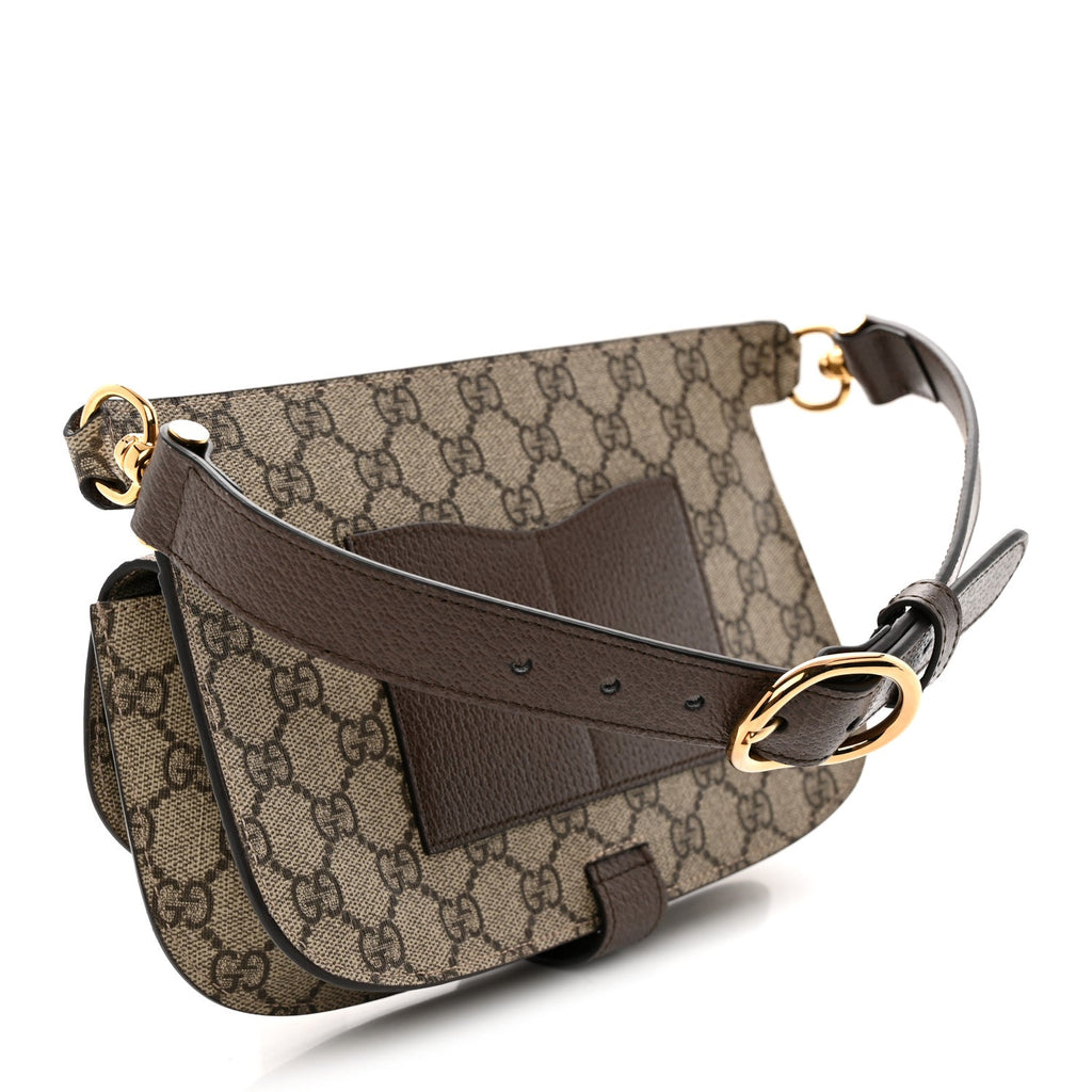 GG Supreme Monogram Textured Dollar Calfskin Blondie Belt Bag Beige Ebony New Acero