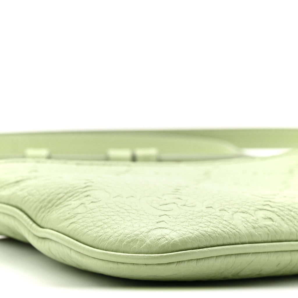 GG Grainy Calfskin Emblem Super Mini Shoulder Bag Sage Leaf