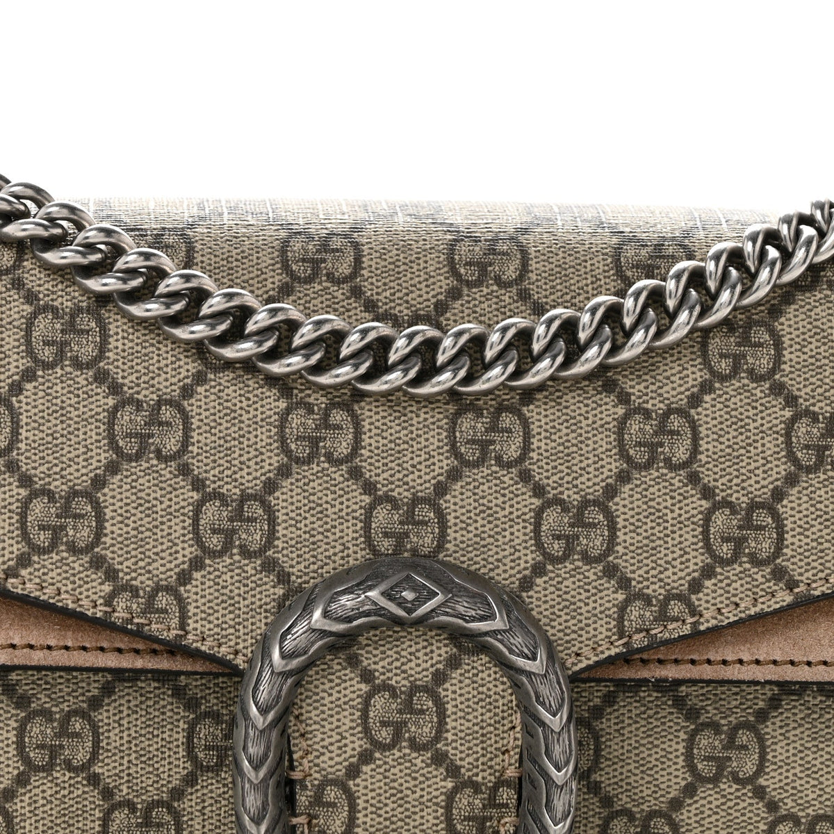 GG Supreme Monogram Small Dionysus Shoulder Bag Taupe