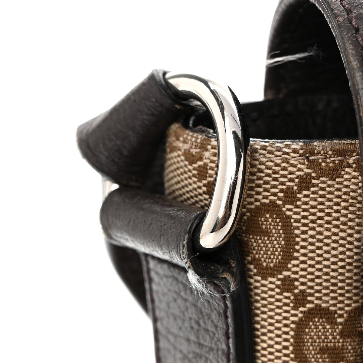 Monogram Flap Messenger Bag Beige Dark Brown