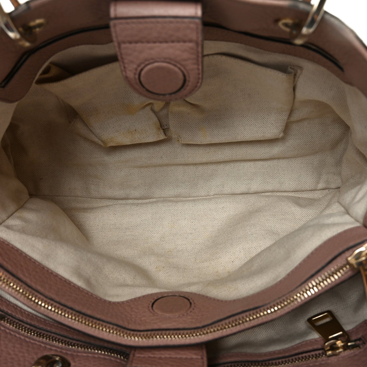 Pebbled Calfskin Medium Bamboo Shopper Tote Dark Cipria