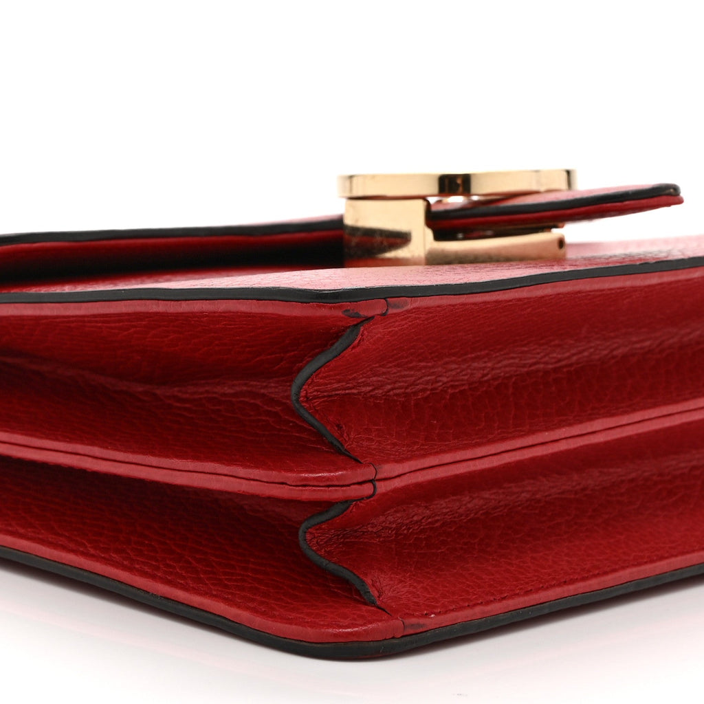 Dollar Calfskin Small Interlocking G Shoulder Bag Red