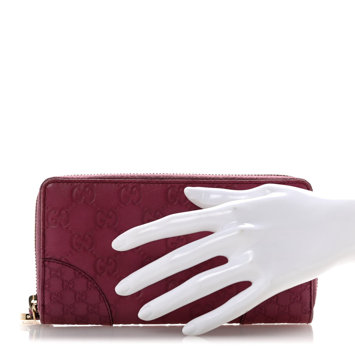 Guccissima Signature Microguccissima Bree Zip Around Wallet Purple