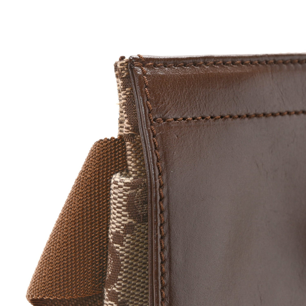 GG Monogram Web Double Pocket Belt Bag Ebony