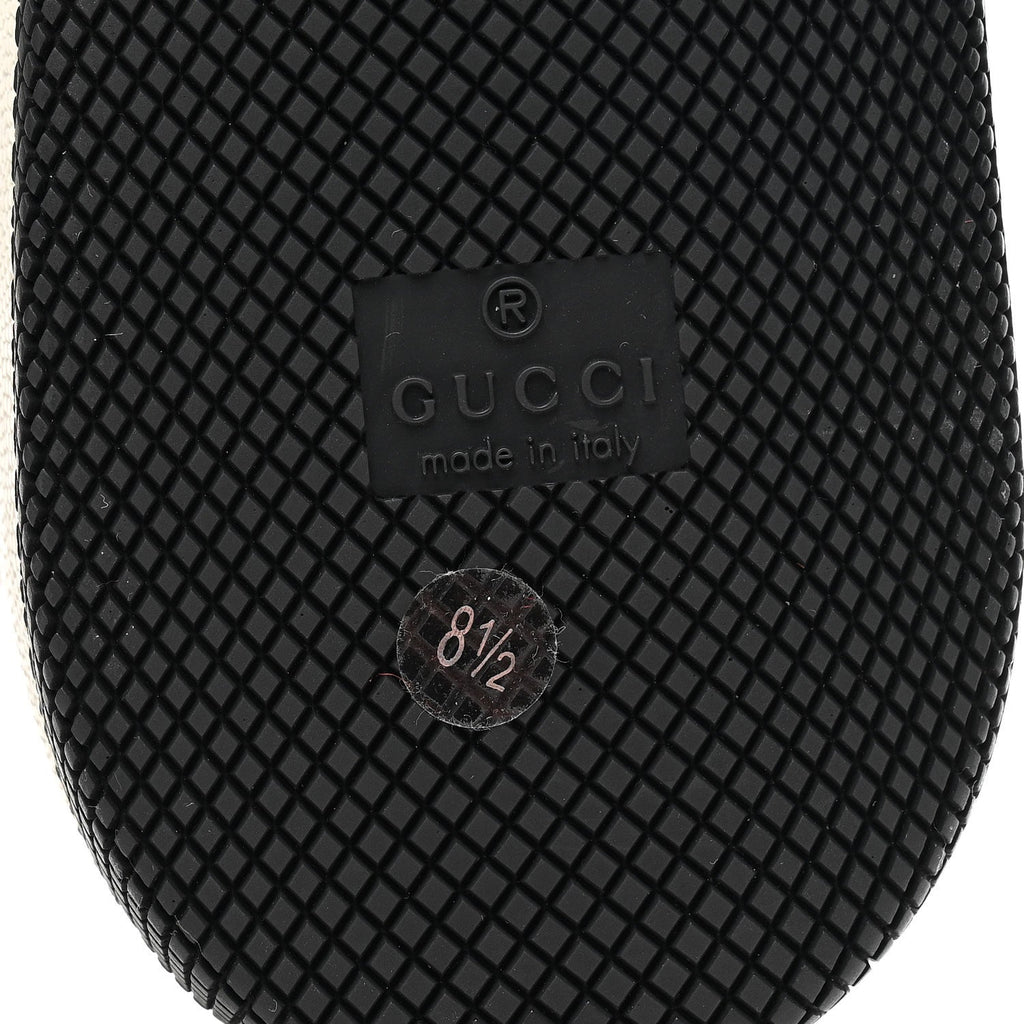 GG Supreme Monogram Miro Soft Calfskin Web Mens Screener Sneakers 8.5 Black Grey Sky