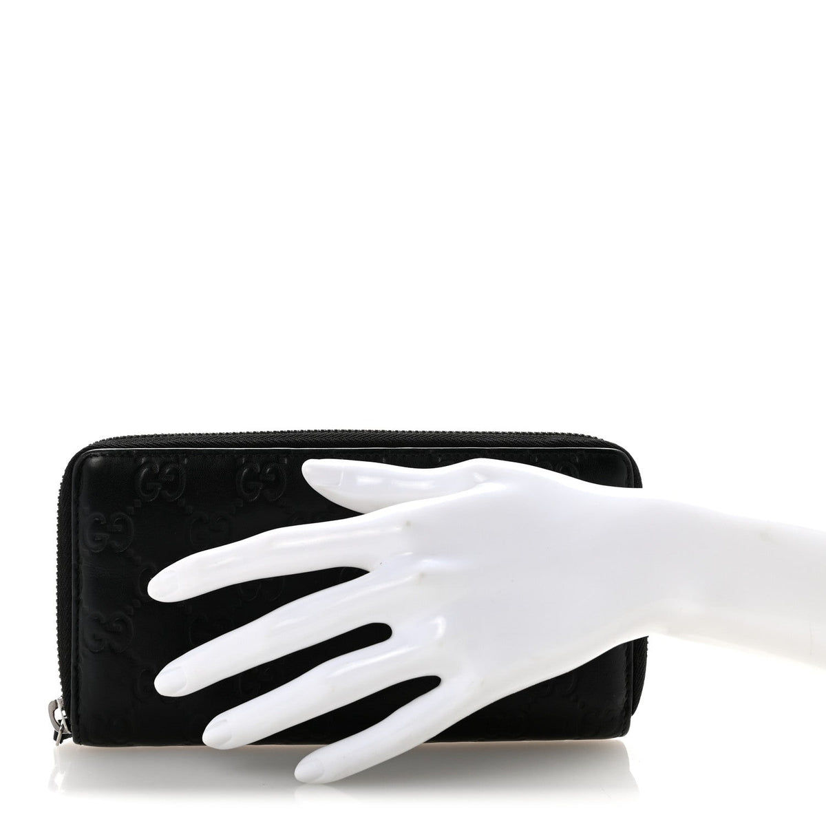 Guccissima Signature Microguccissima Bree Zip Around Wallet Black