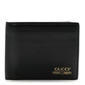 Plutone Calfskin Logo Bi-Fold Wallet Black