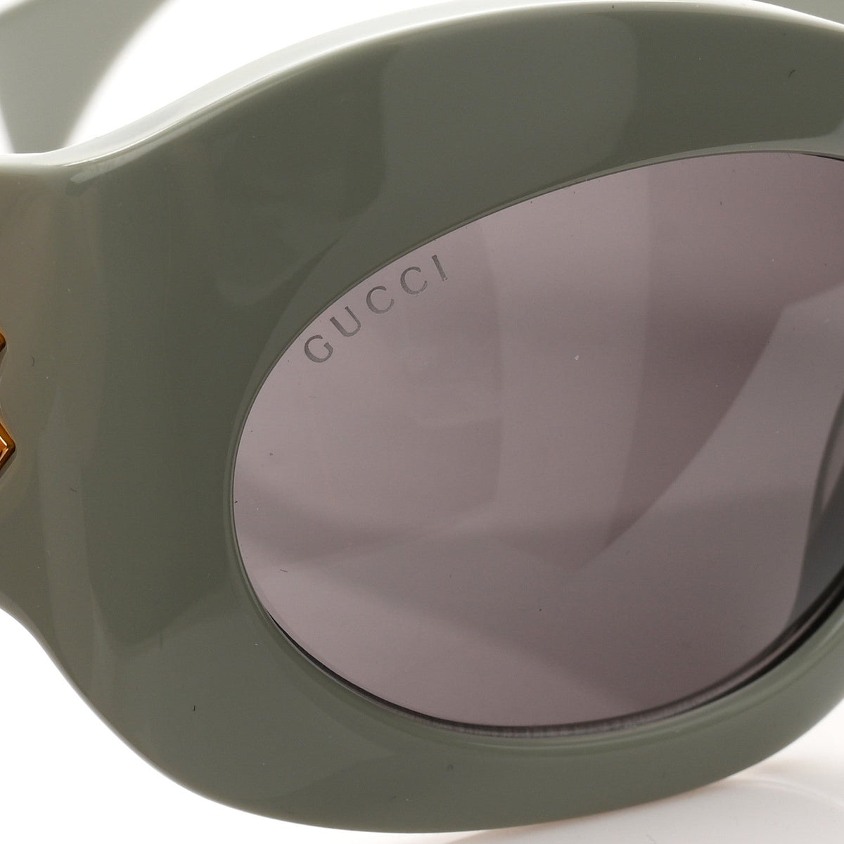 Acetate Frame Oval Sunglasses GG1463S Light Green