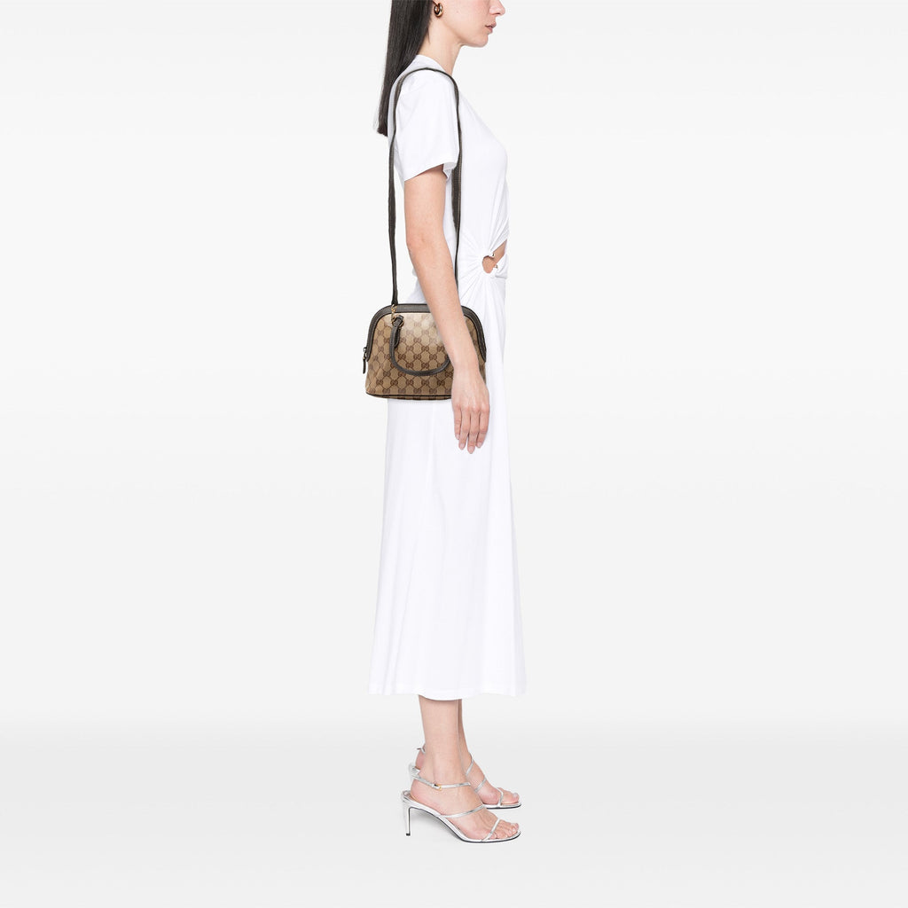 Ophidia Convertible Boston Bag GG Coated Canvas Mini