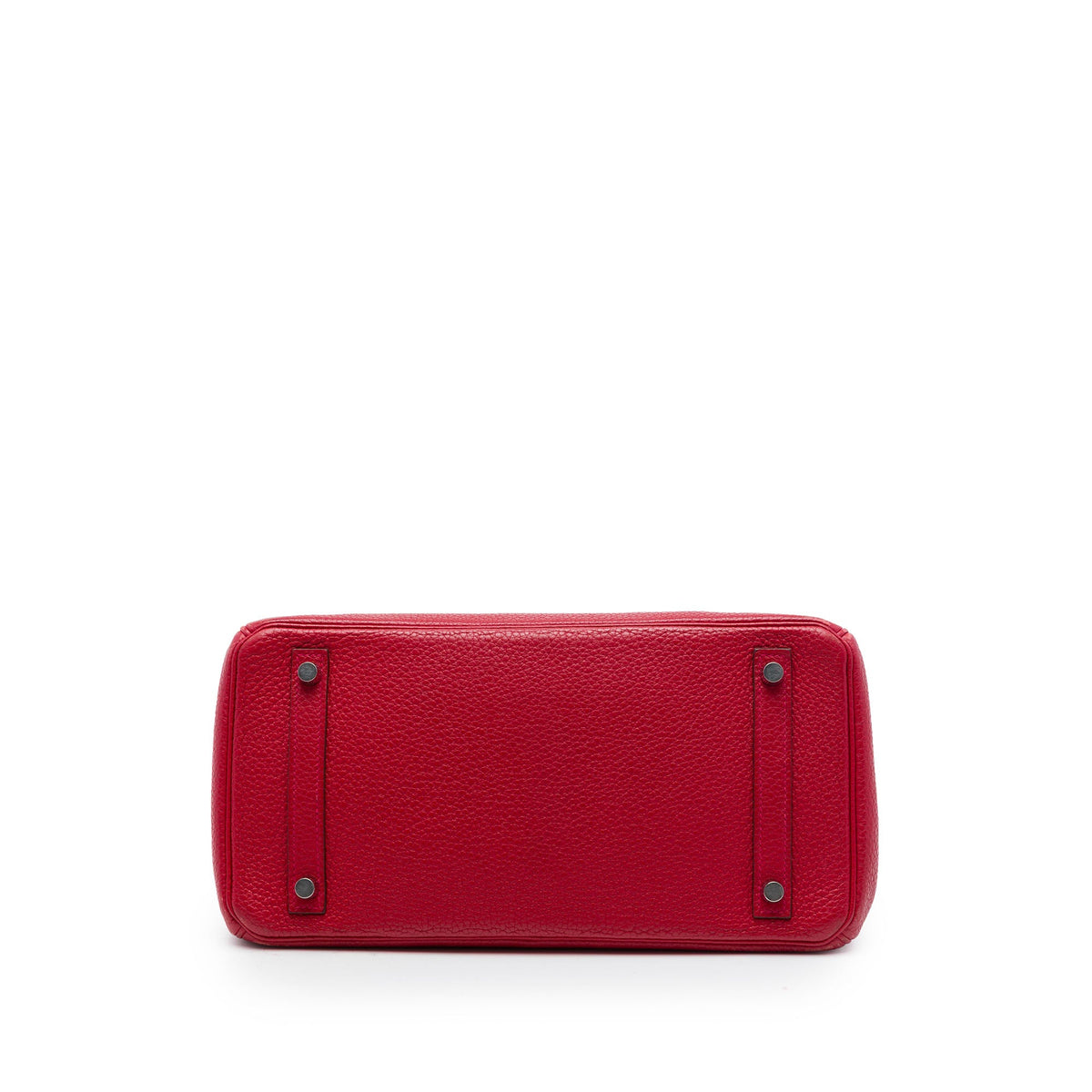 Birkin Handbag Red Clemence with Palladium Hardware 30