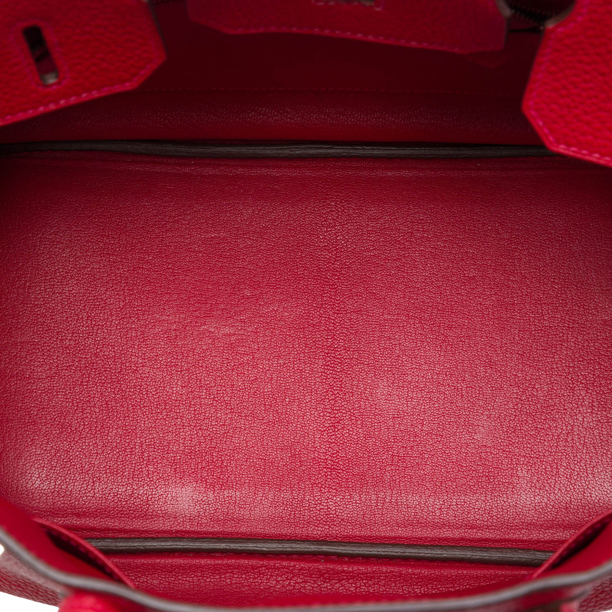 Birkin Handbag Red Clemence with Palladium Hardware 30