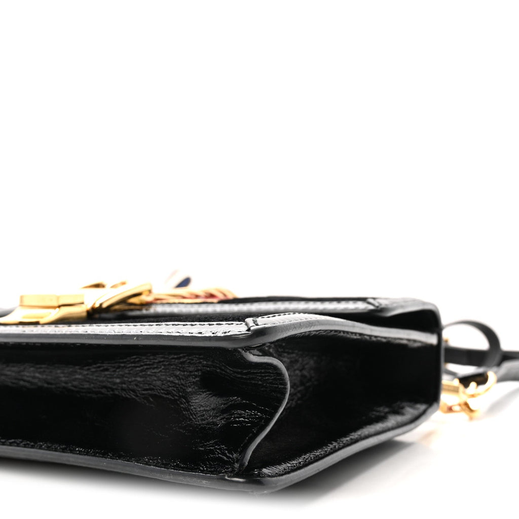 Velvet GG Monogram Small Sylvie Top Handle Bag Black
