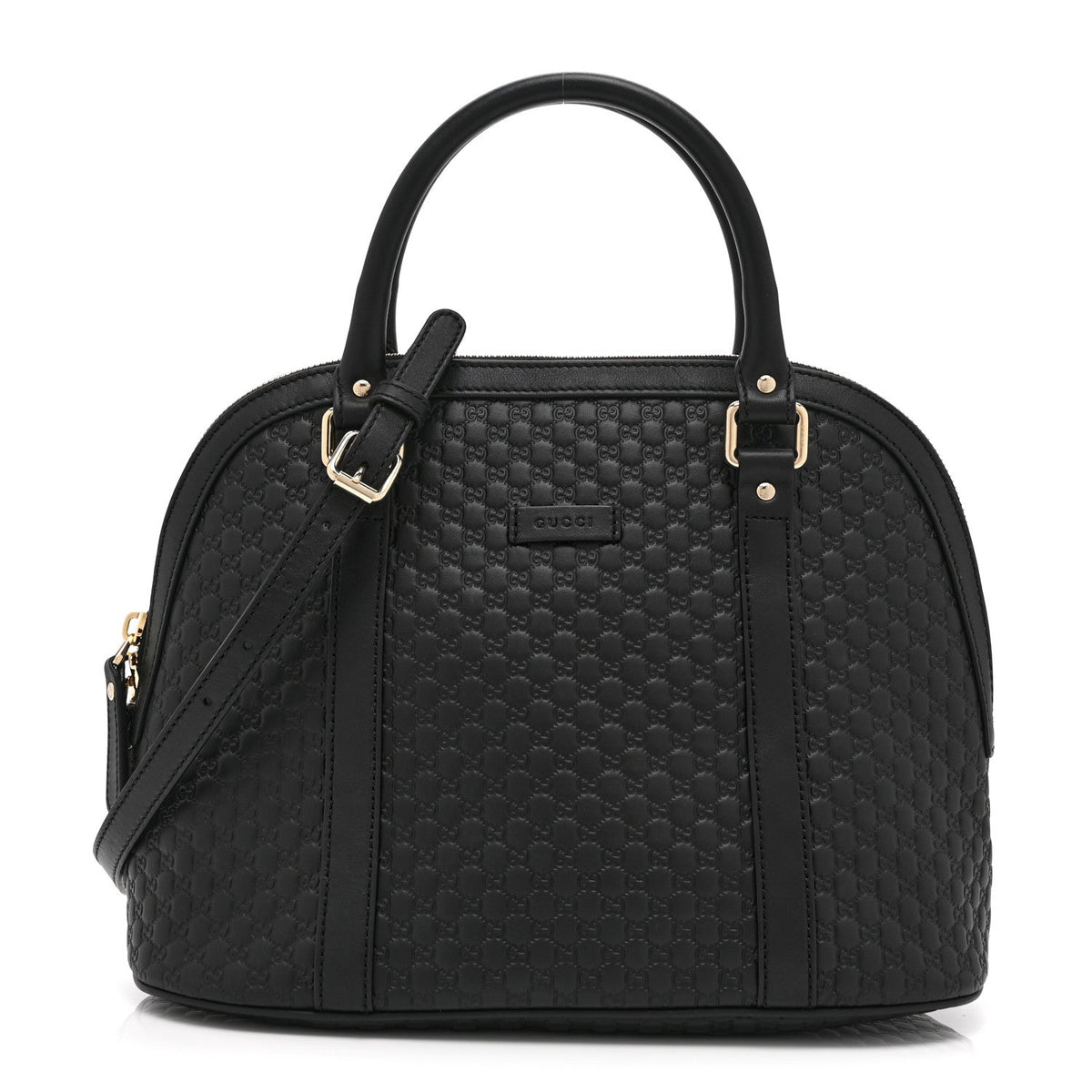 Microguccissima Medium Dome Bag Black