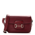 Arabella Calfskin Horsebit 1955 Shoulder Bag Rosso Ancora