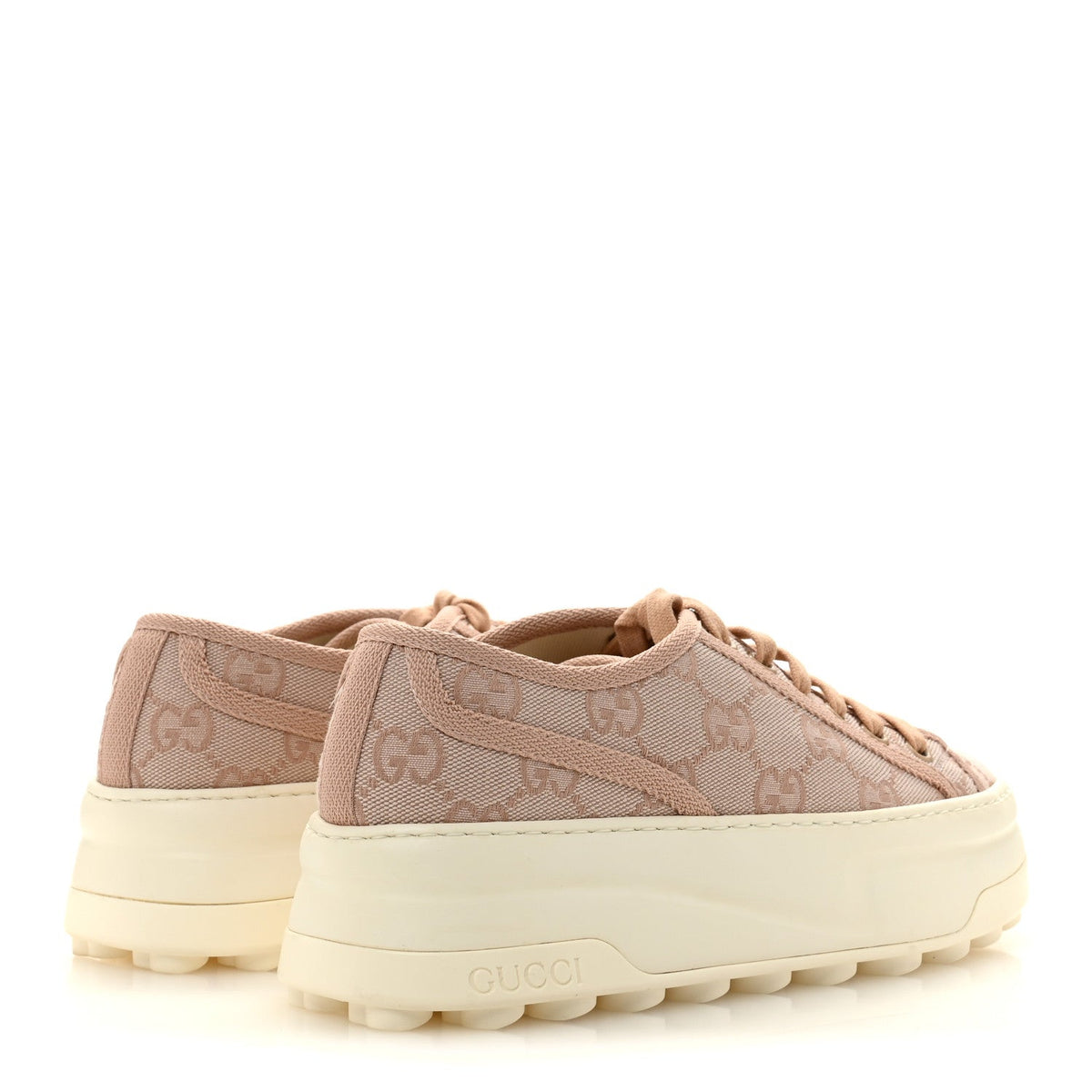 GG Monogram Womens 1977 Tennis Platform 52mm Sneakers 36 Skin Rose