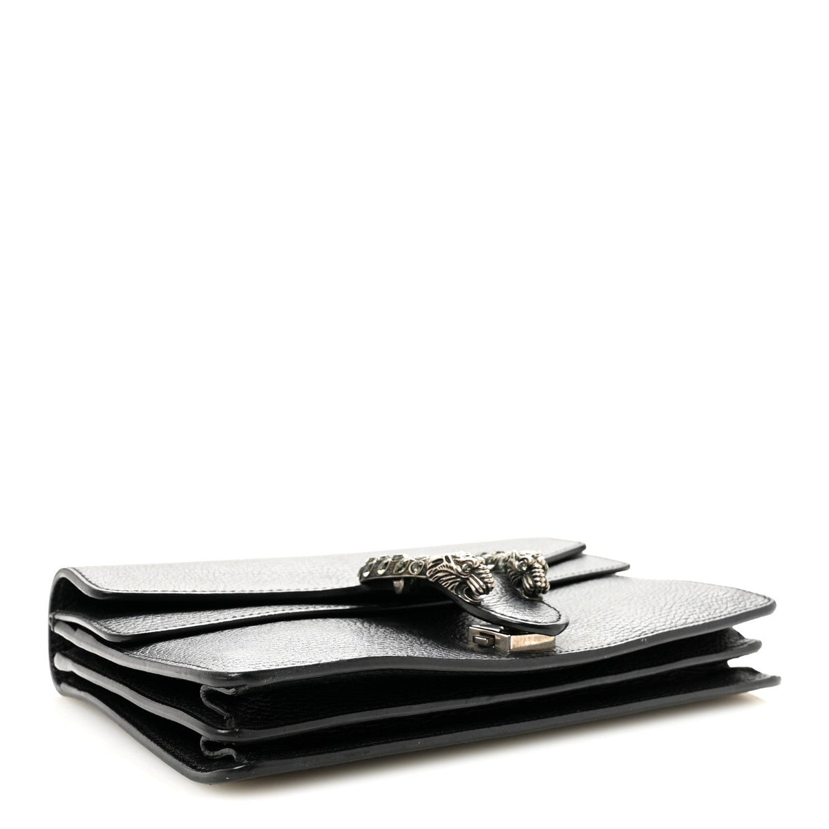 Pebbled Calfskin Small Dionysus Shoulder Bag Black